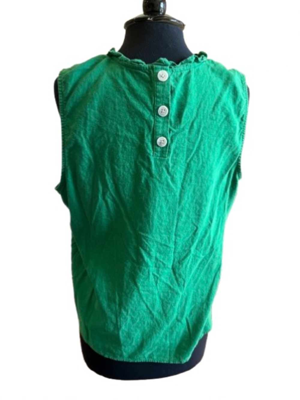 LOFT Bright Green Ruffle-Trim Tank - Picture 3 of 5